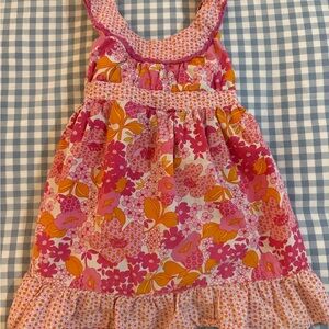 Zoey Girl Floral Dress in Pink and Orange